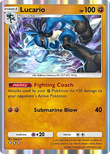 Fighting Coach Lucario Look at the coaching boi