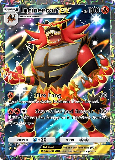 Incineroar ex card