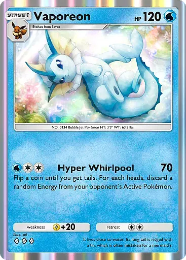 Vaporeon card