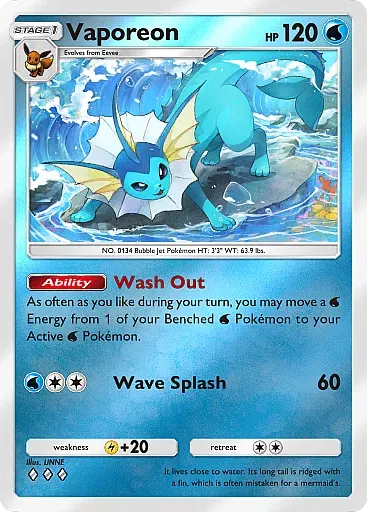 Vaporeon card