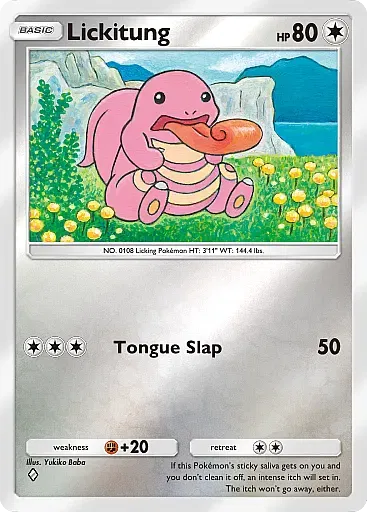 Lickitung card