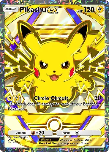 Pikachu ex card