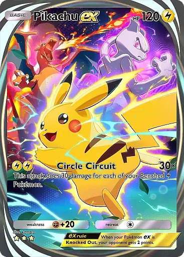 Pikachu ex card