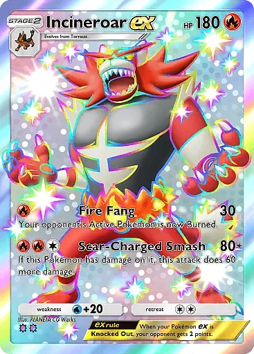 Incineroar ex card