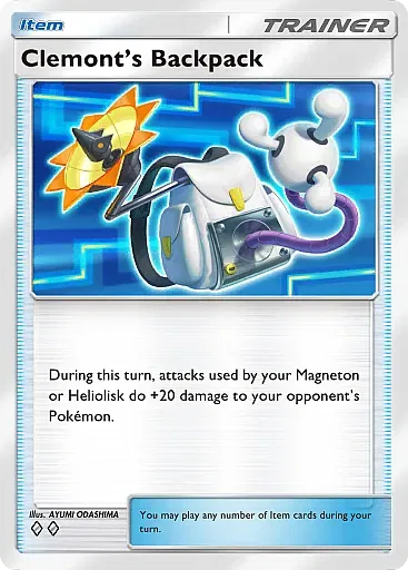 Clemont's Backpack card