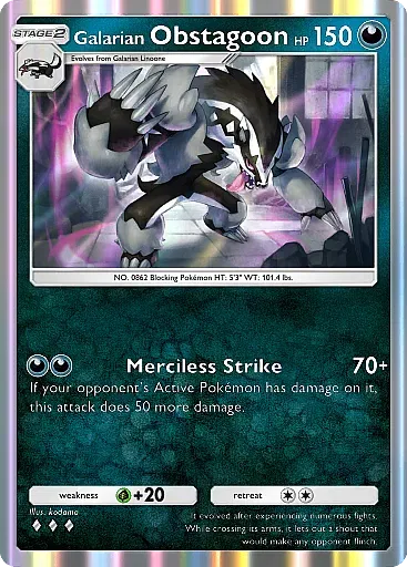 Galarian Obstagoon card