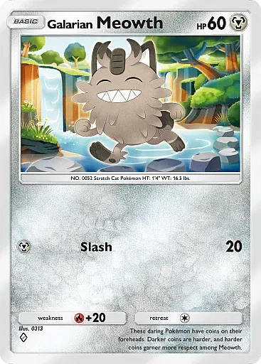 Galarian Meowth card