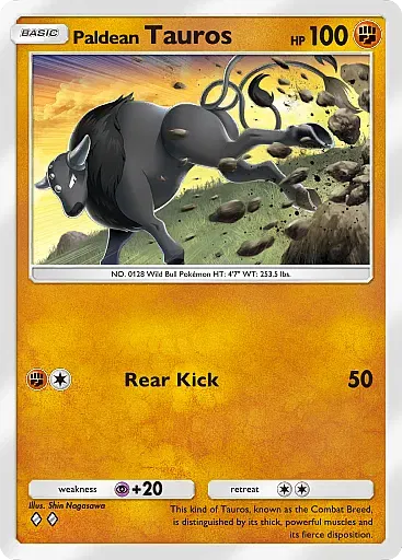 Paldean Tauros card