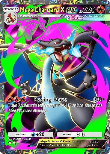 Mega Charizard X ex card