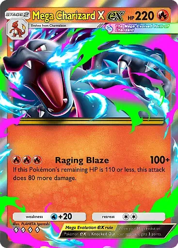 Mega Charizard X ex card