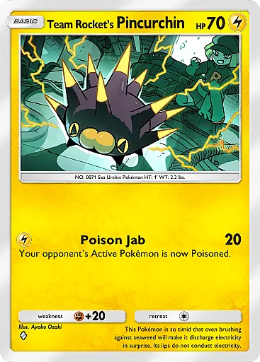 Team Rocket’s Pincurchin card