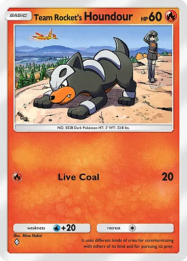 Team Rocket’s Houndour card