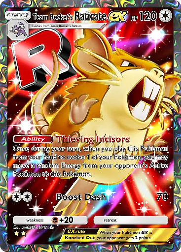Team Rocket’s Raticate ex card