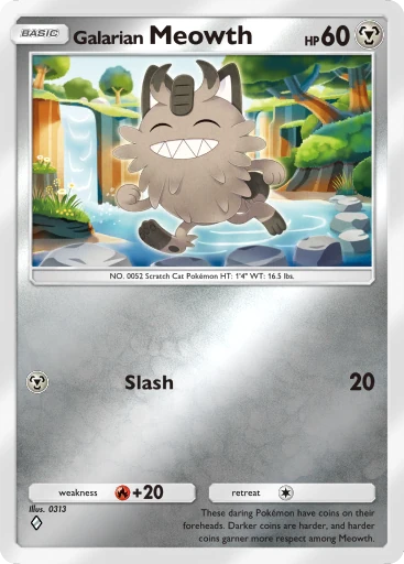Galarian Meowth card