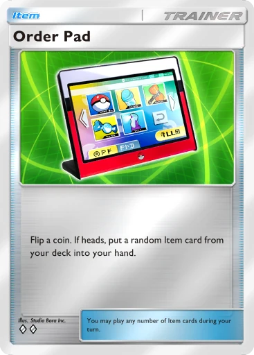Order Pad card