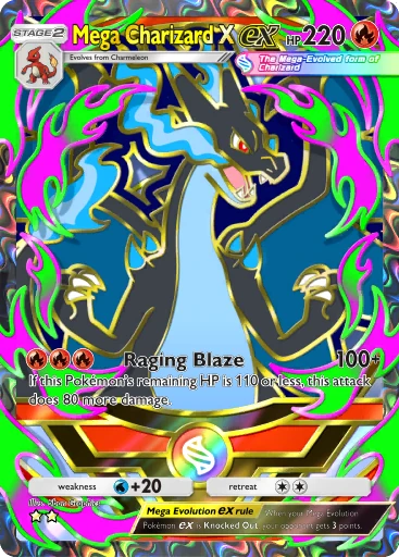 Mega Charizard X ex card