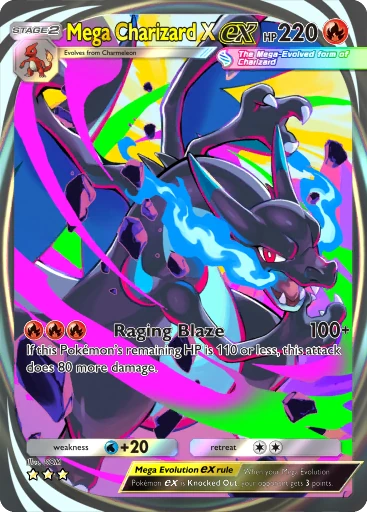 Mega Charizard X ex card